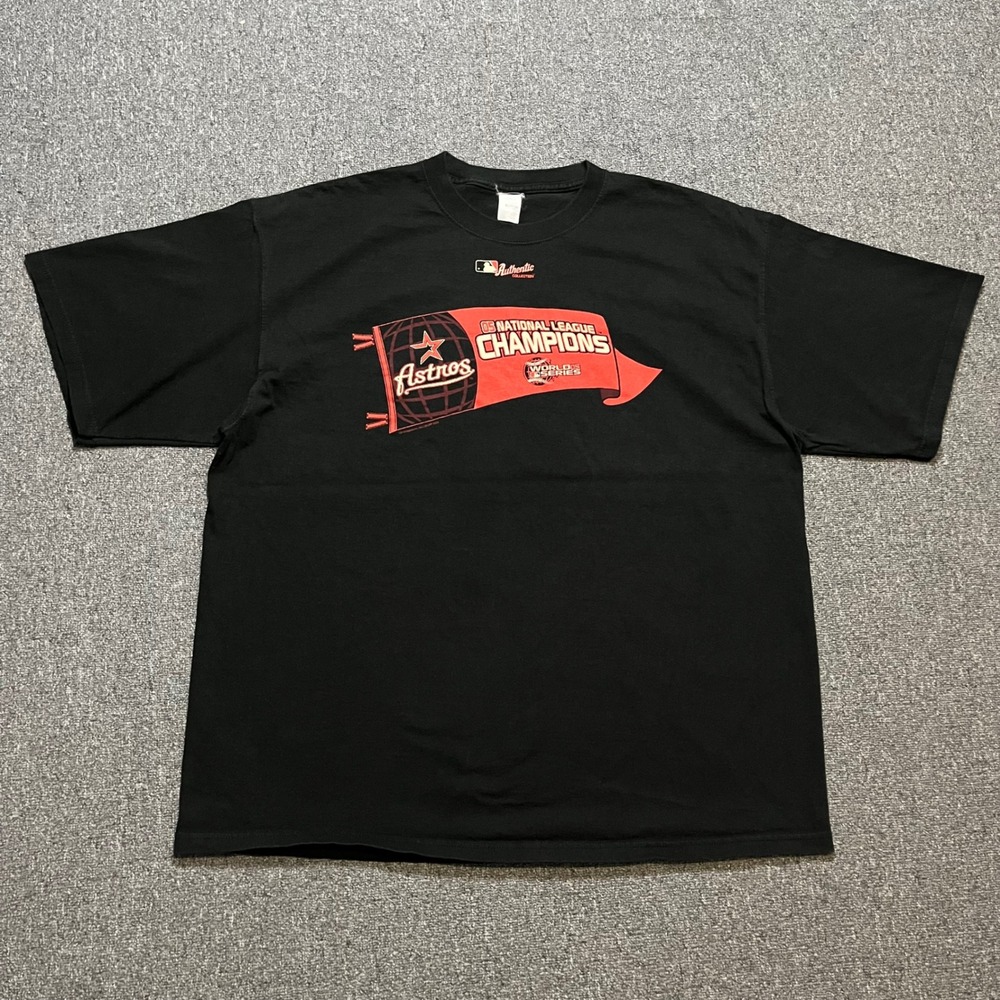 Vintage‎ Houston Astros 2005 National League Champions T-Shirt Black Mens MLB